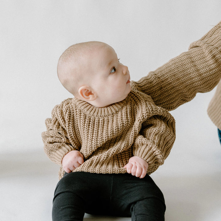 Chunky Knit Sweater | Baby & Toddler | Taupe