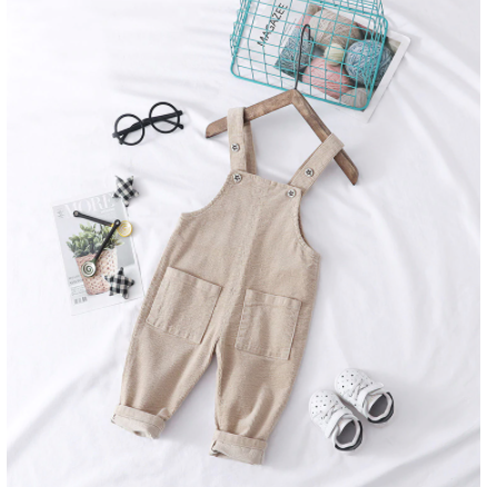 My Eco Toto | Baby Corduroy Overalls - Tan
