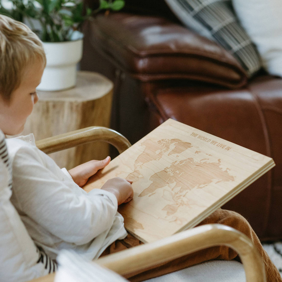 Wooden World Map