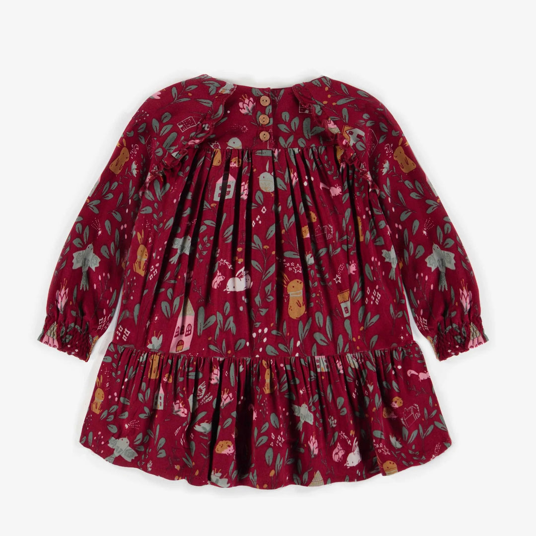 Souris Mini | Toddler & Baby Red Patterned Dress