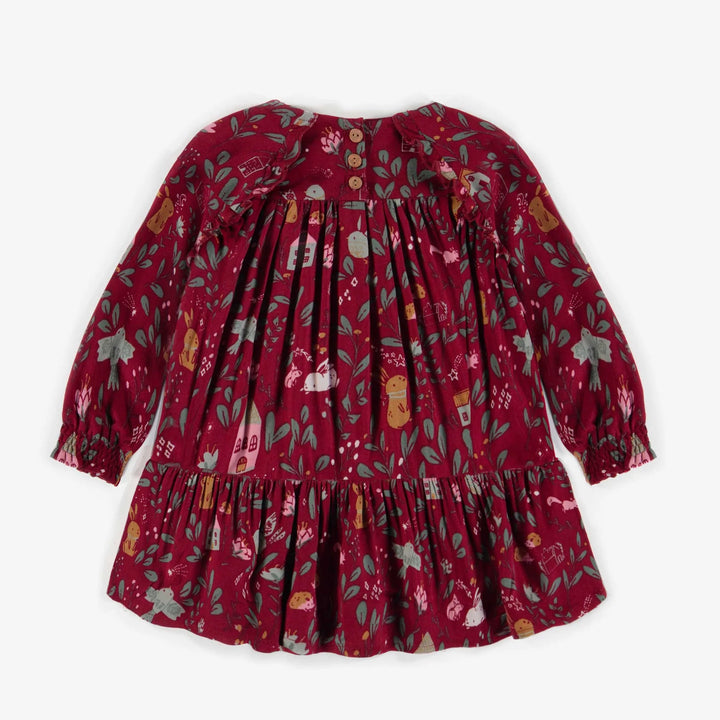 Souris Mini | Toddler & Baby Red Patterned Dress