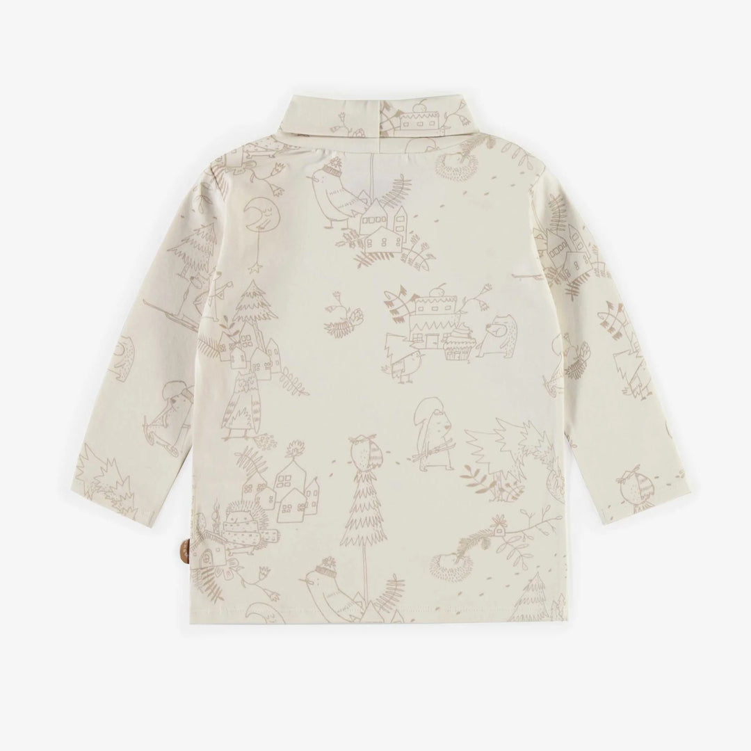 Souris Mini | Baby & Toddler | Cream Patterned Turtleneck