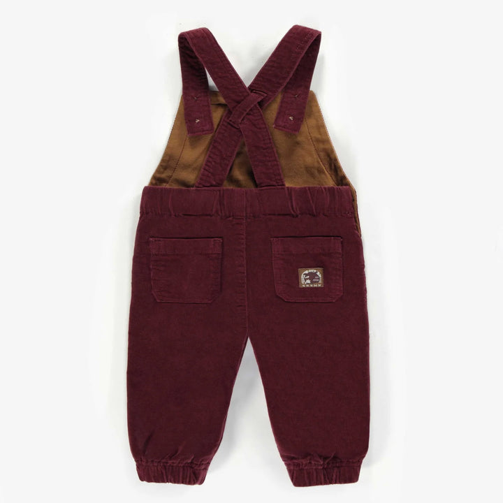 Souris Mini | Baby Corduroy Overall | Burgundy