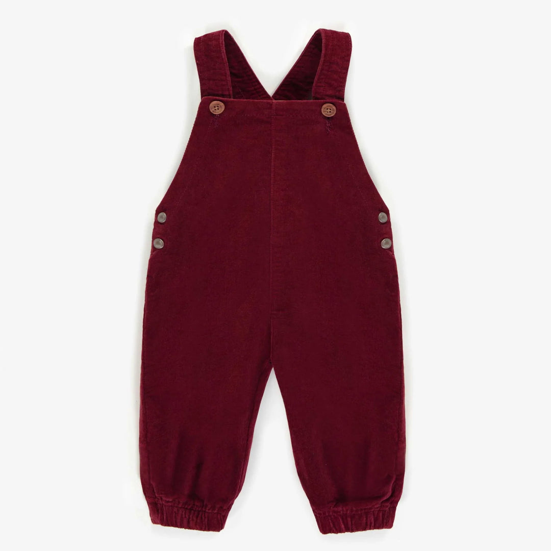 Souris Mini | Baby Corduroy Overall | Burgundy