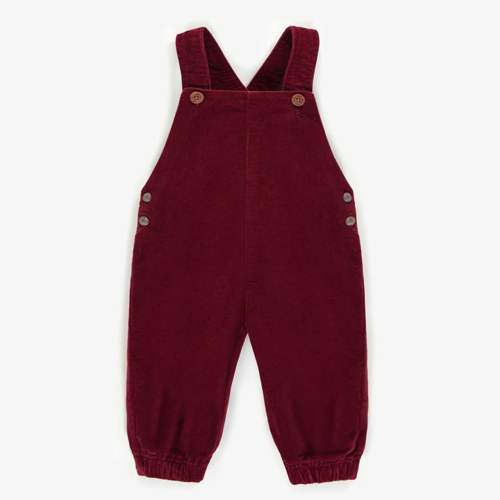 Souris Mini | Baby Corduroy Overall | Burgundy