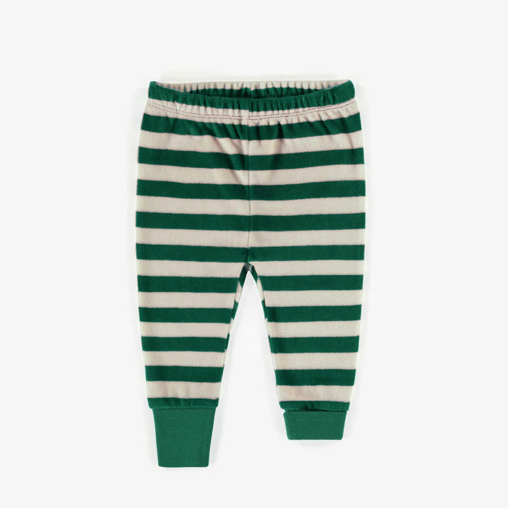 Souris Mini | Baby & Toddler | 2-piece Velvet Pajamas | green