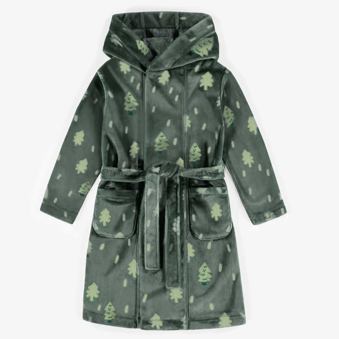 Souris Mini | Toddler & Child Green Plush Robe