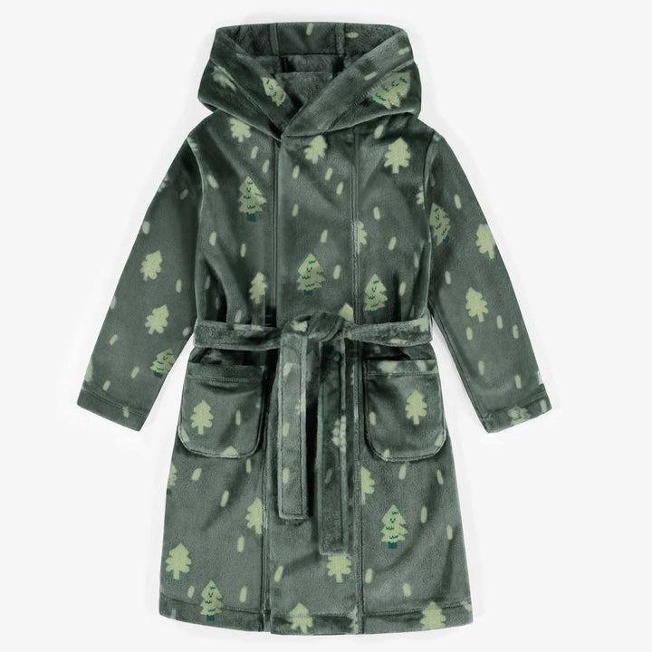 Souris Mini | Toddler & Child Green Plush Robe
