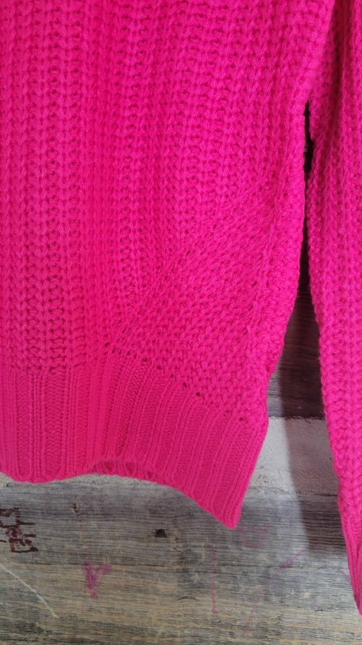 JOHN + JENN | Emilie Peekaboo Shoulder | Hot Pink