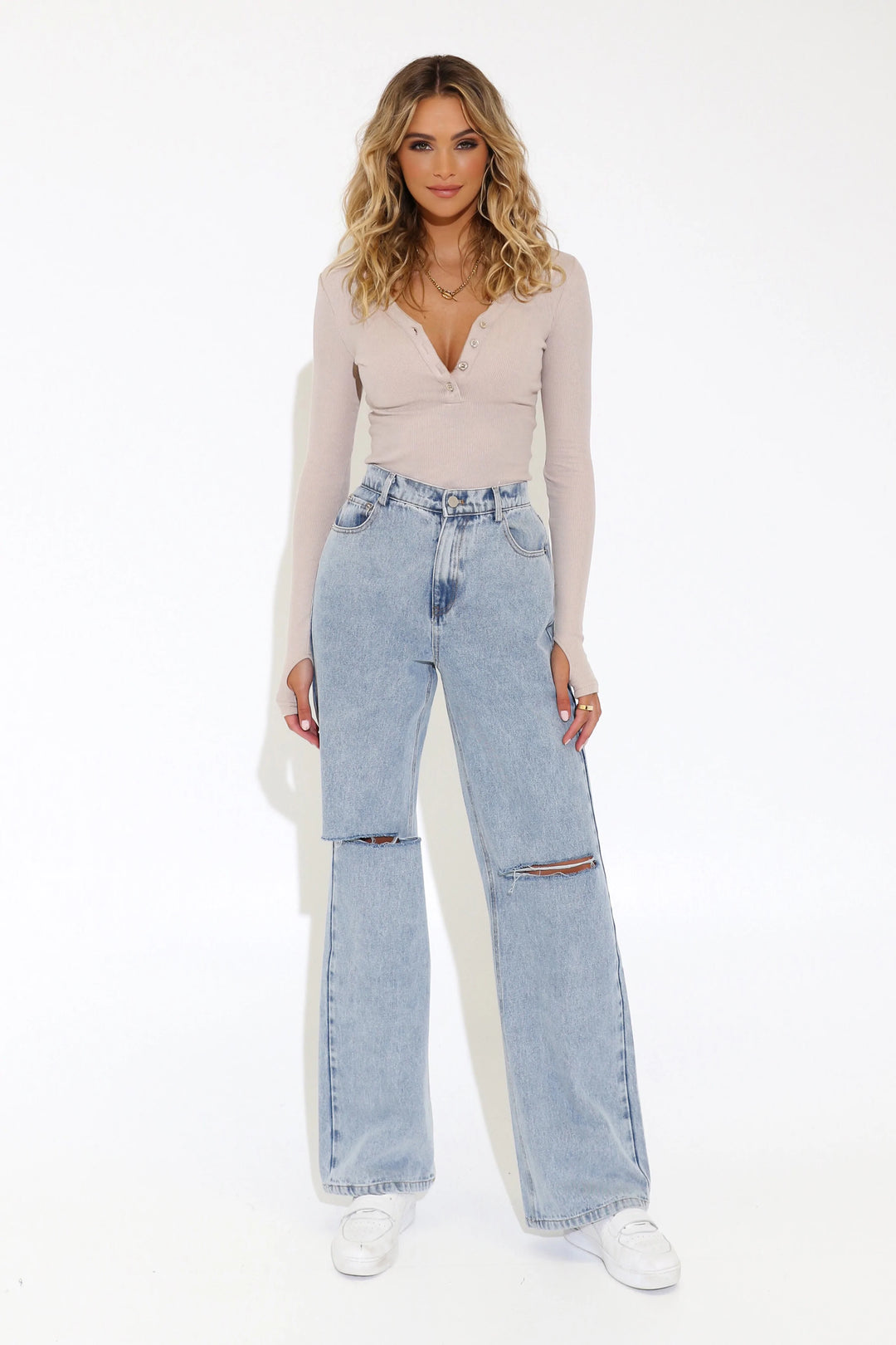 MADISON THE LABEL | Myer Top | Oyster