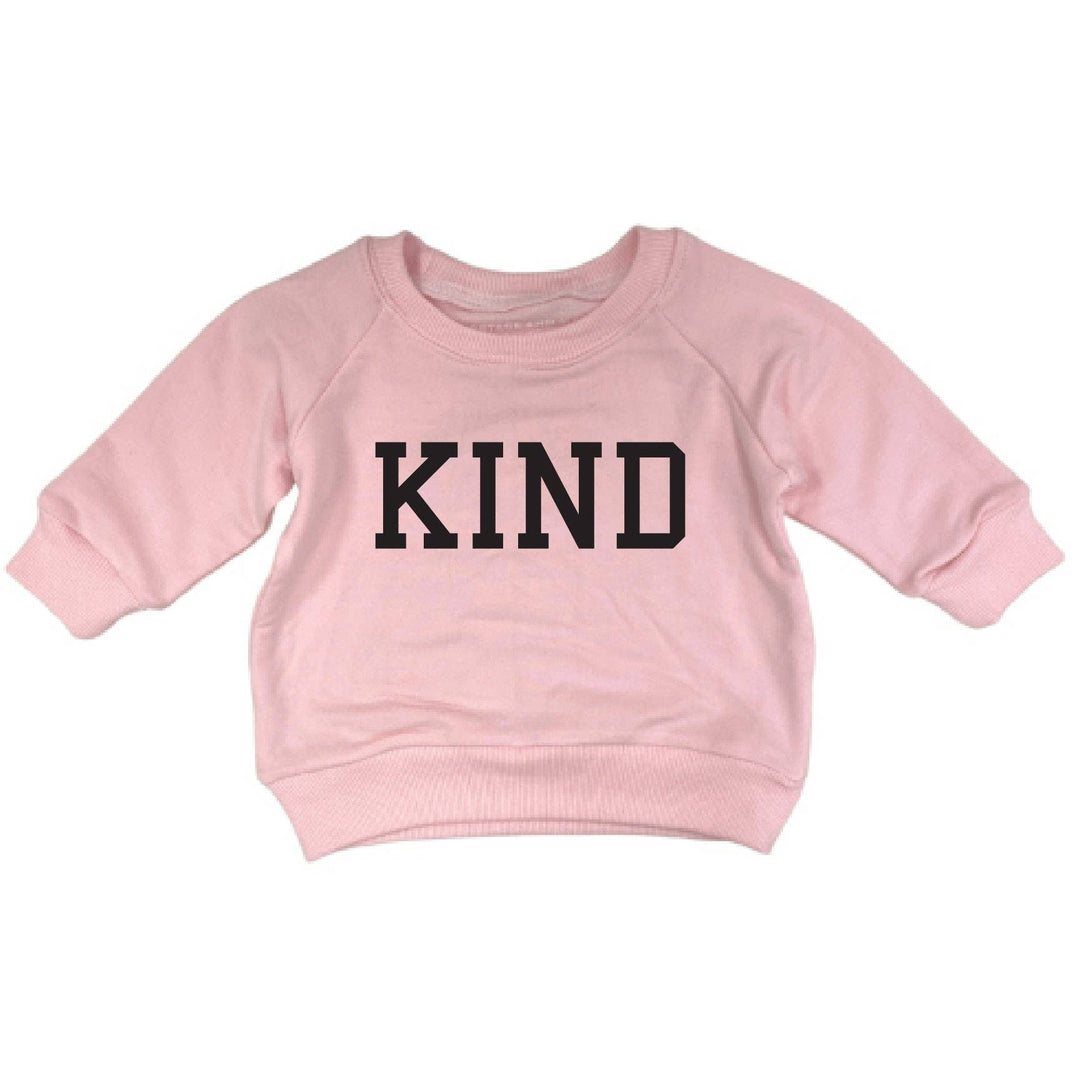 Portage & Main | Kid's Kind Crewneck Sweater - Light Pink