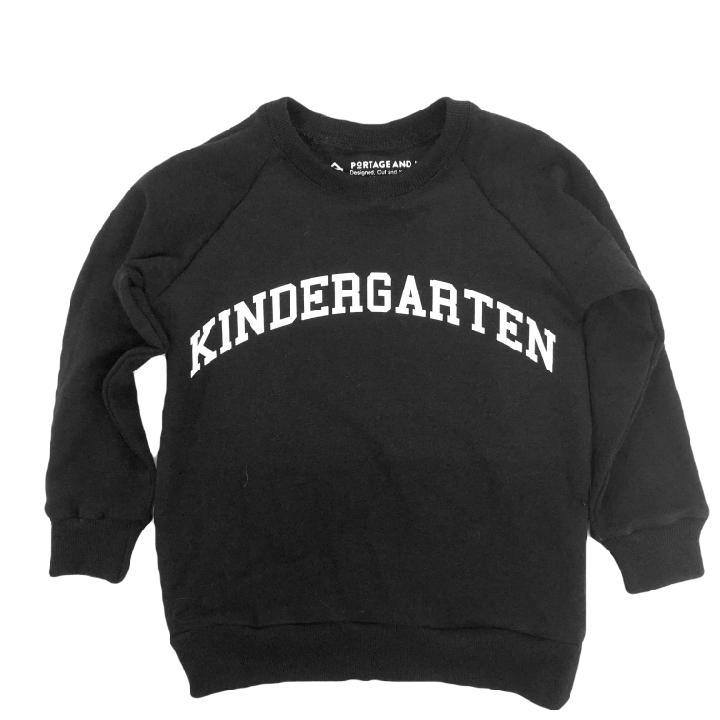 Portage & Main Kindergarten Raglan (Black/White)