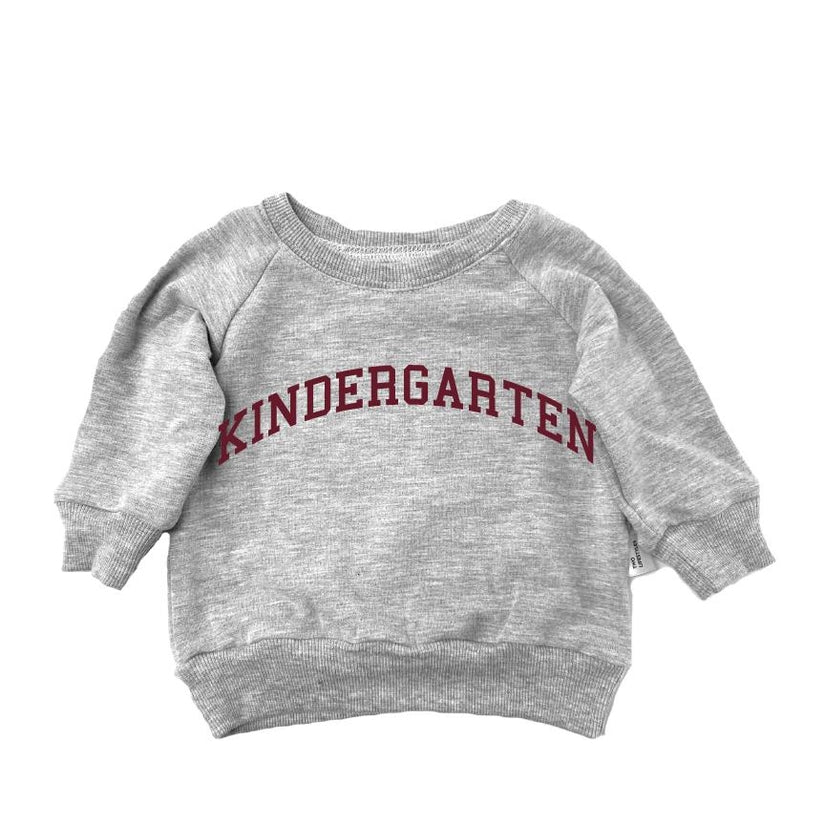 Portage & Main | Kid's Kindergarten Raglan (Maroon/Grey)