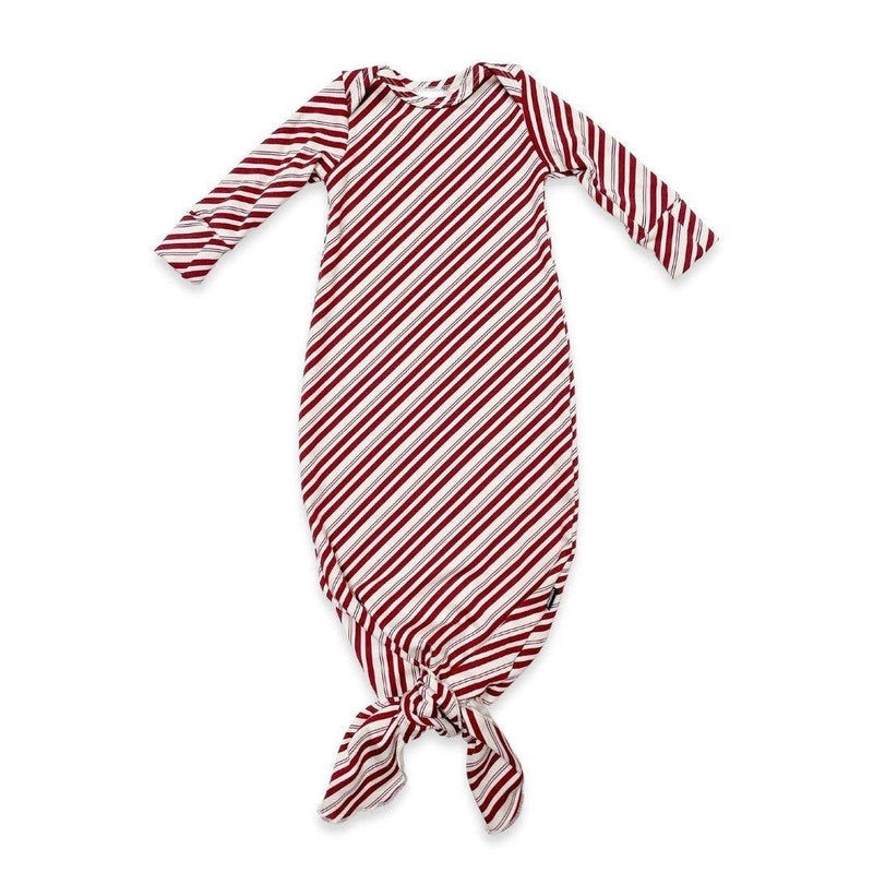 Baby Knotted Gown - Candy Cane, 0-6M
