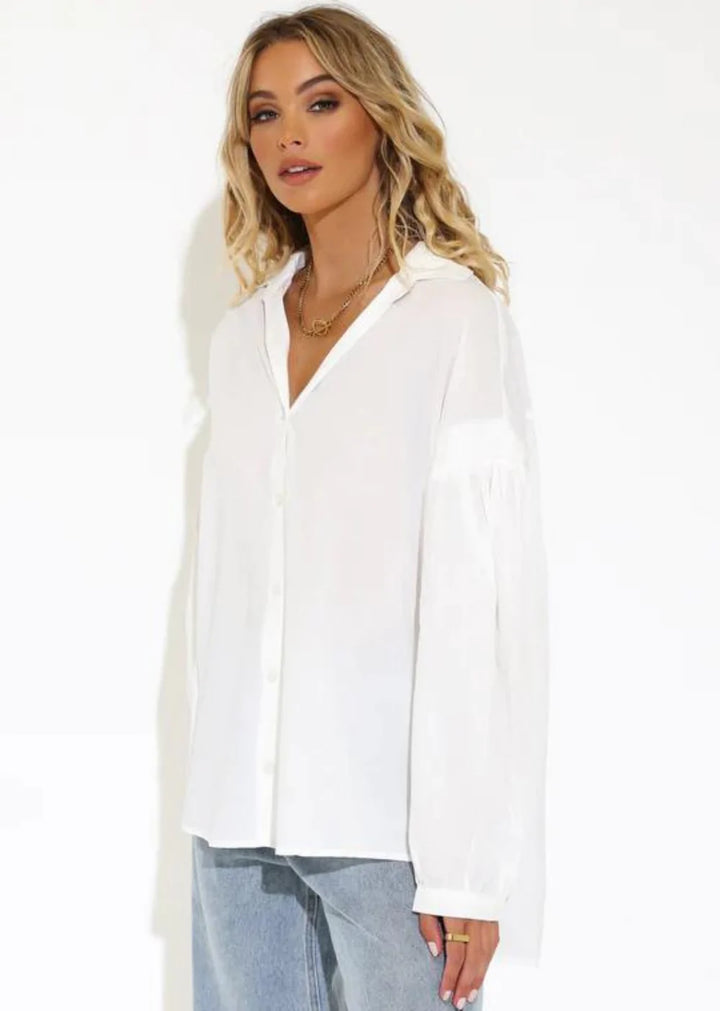 MADISON THE LABEL | Felicity Shirt | White