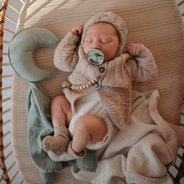 2 Pack - FRIGG Moon Natural Rubber Baby Pacifier | 2 Colour Combinations