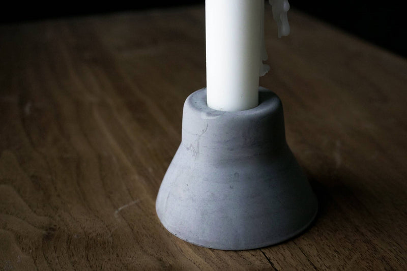 Modern Taper Candle Holder - Charcoal