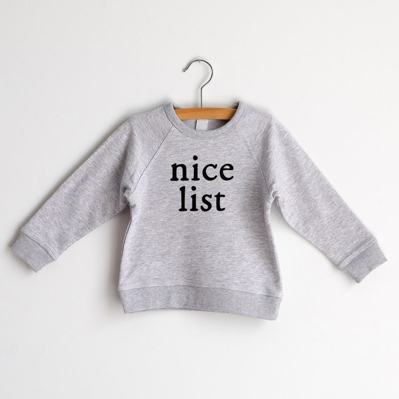 Nice List French Terry Organic Pullover