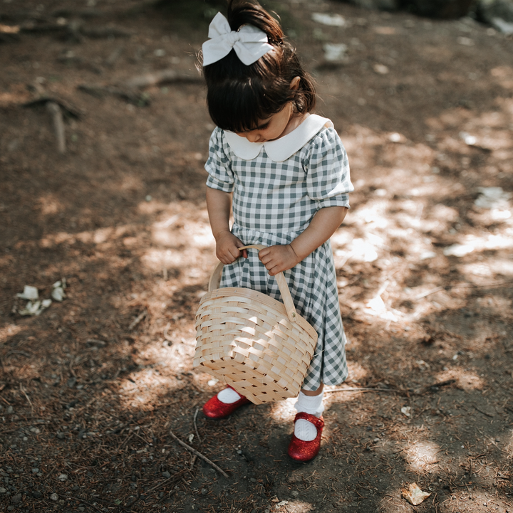 Kids Penelope Dress - Eucalyptus Gingham