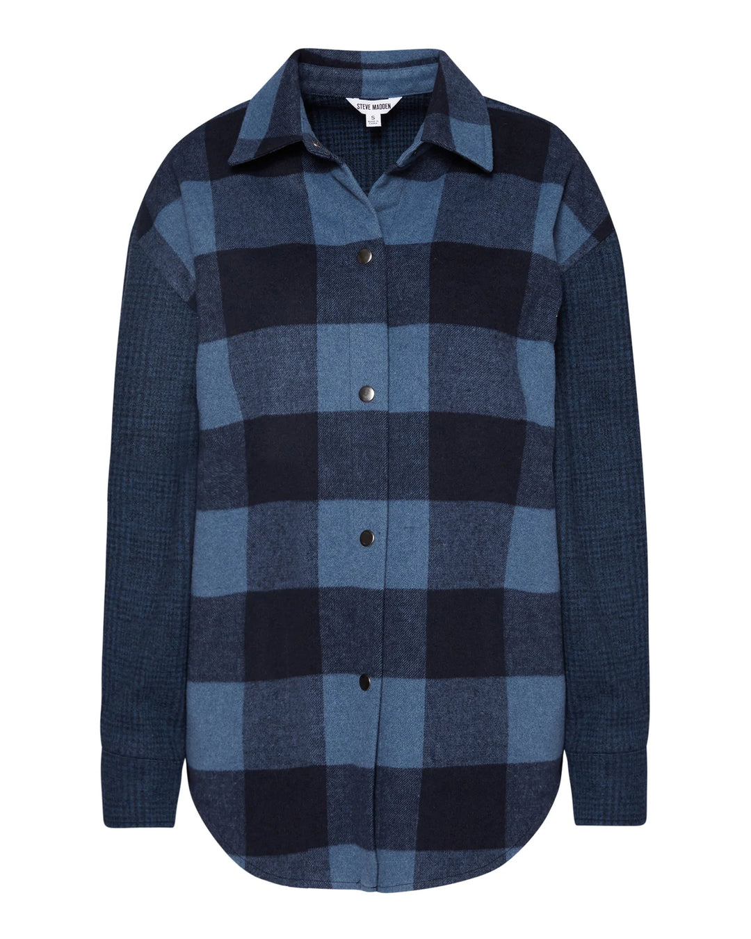 STEVE MADDEN | Sophia Blocked Shacket | Navy