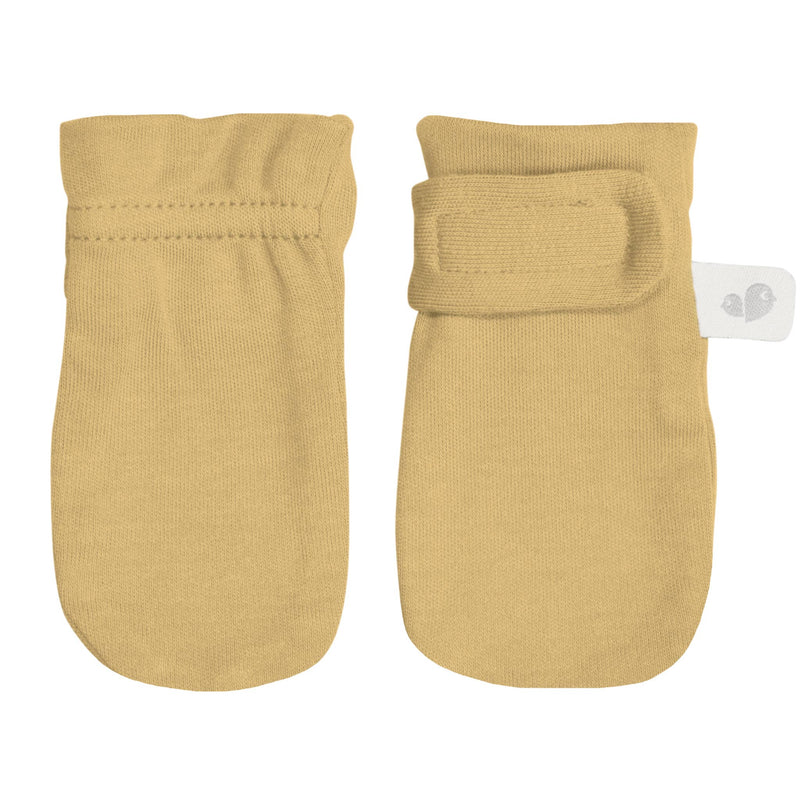 Perlimpinpin Solid Bamboo Scratch Mittens - Curry Yellow