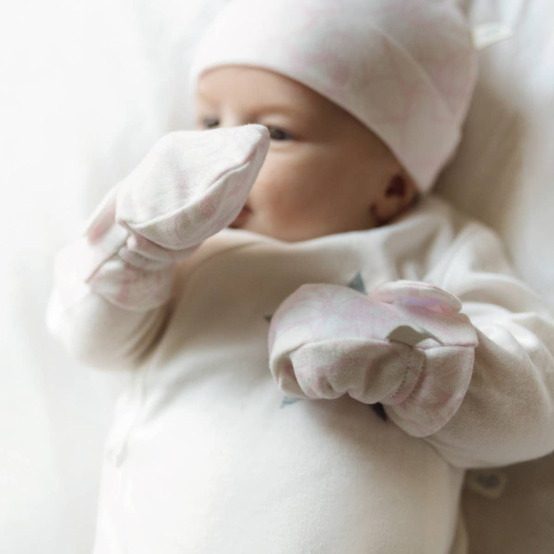 Perlimpinpin Solid Bamboo Scratch Mittens - Lotus Pink