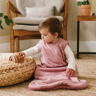 Perlimpinpin Solid Bamboo Sleep Bag - Lotus Pink