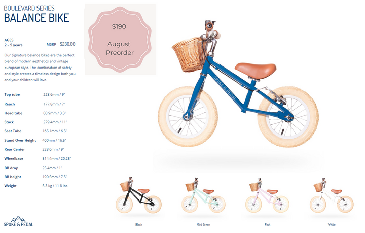 12" Boulevard Balance Bike