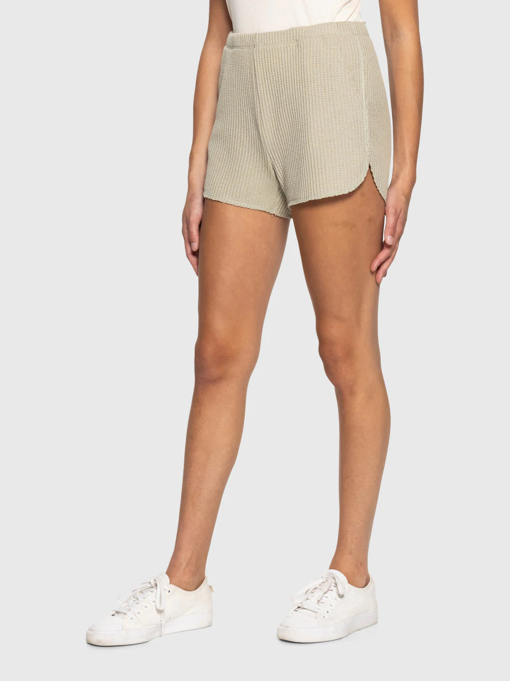 Waffle Shorts - Light Olive