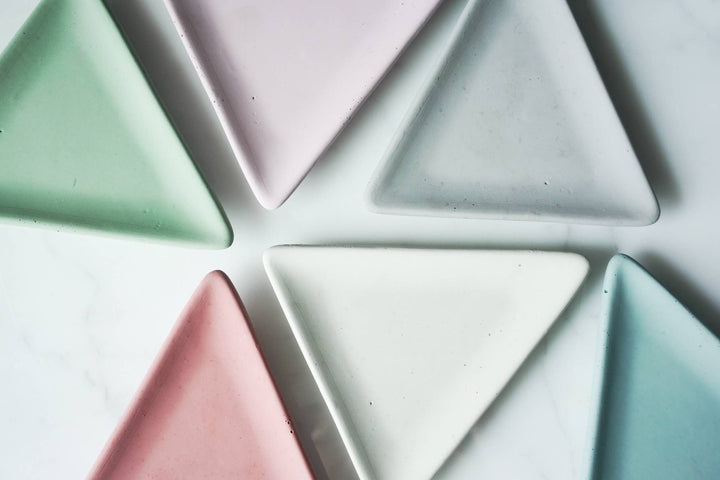 Concrete Triangle Dish - Natural Concrete