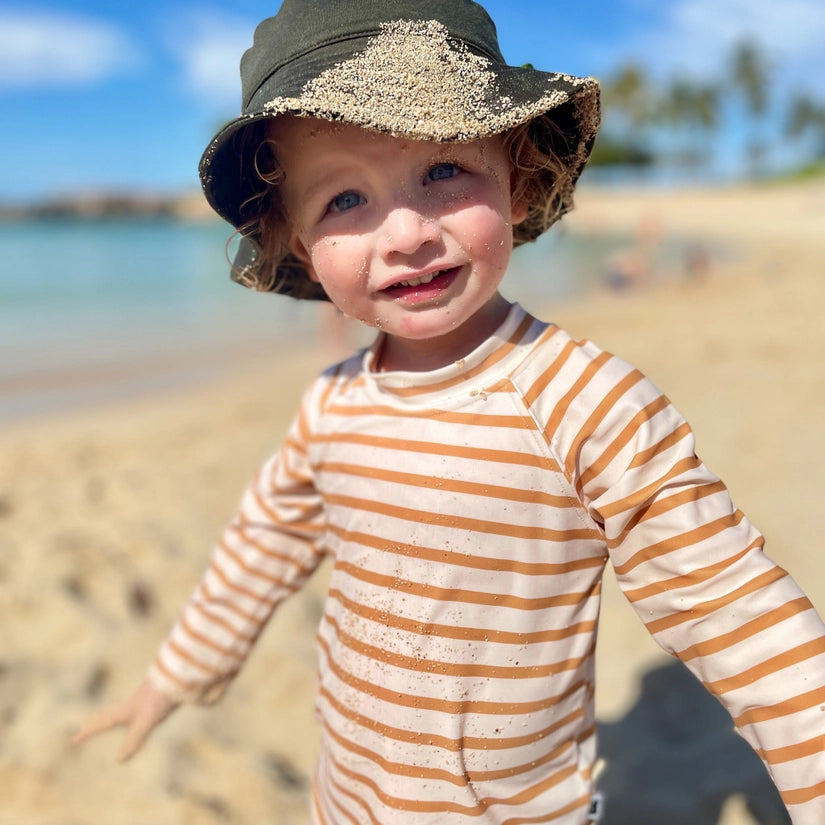 Baby/Kids UPF50+ Swim Rashguard - Honey Stripe