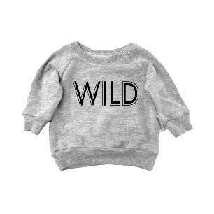 Portage & Main | Kid's Wild Raglan Sweater - Grey