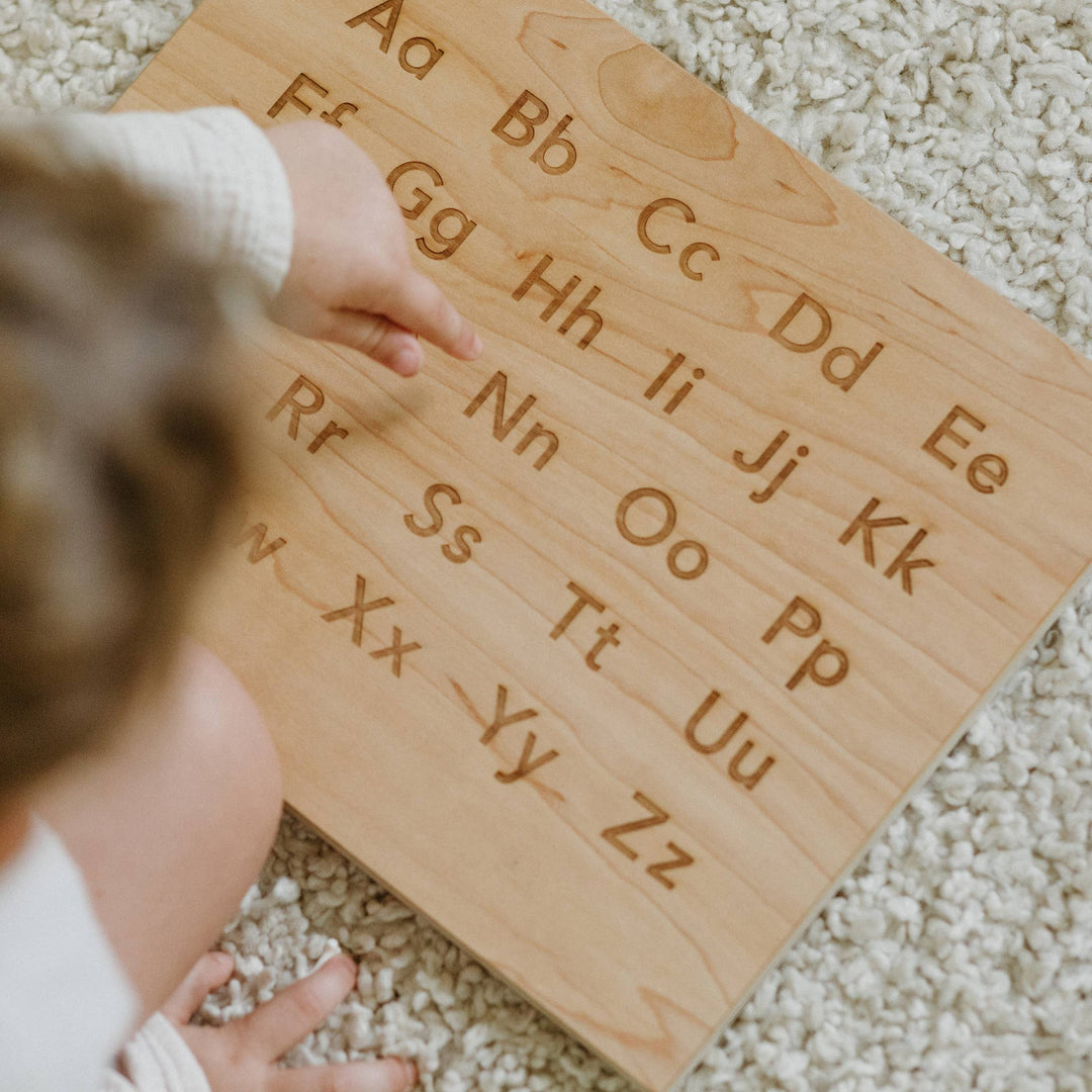 Wooden Alphabet Tracing Board with Wooden Stand