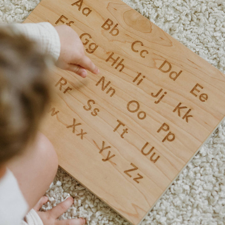 Wooden Alphabet Tracing Board with Wooden Stand