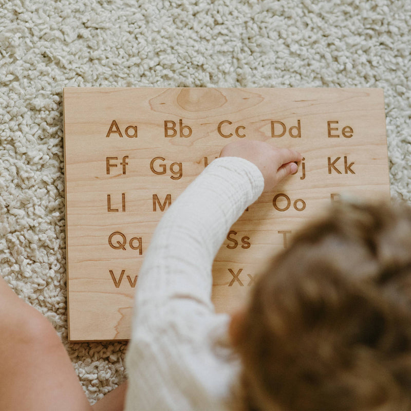 Wooden Alphabet Tracing Board with Wooden Stand