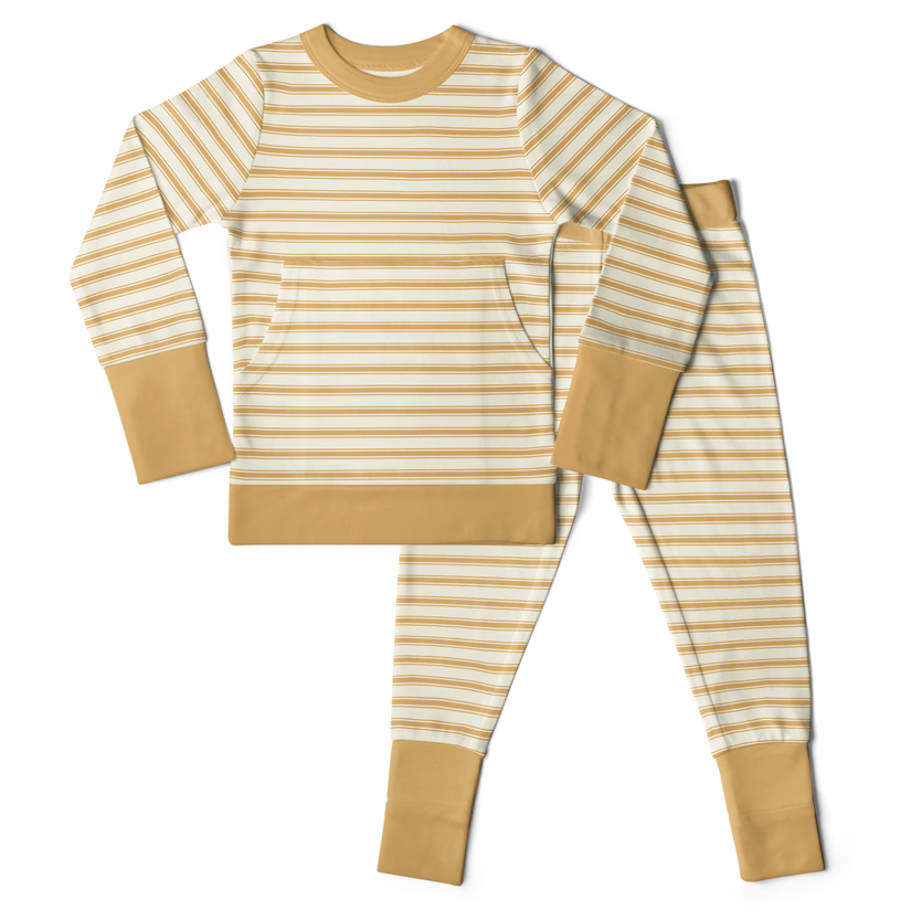 Bamboo Organic Cotton Loungewear - Sun Stripe