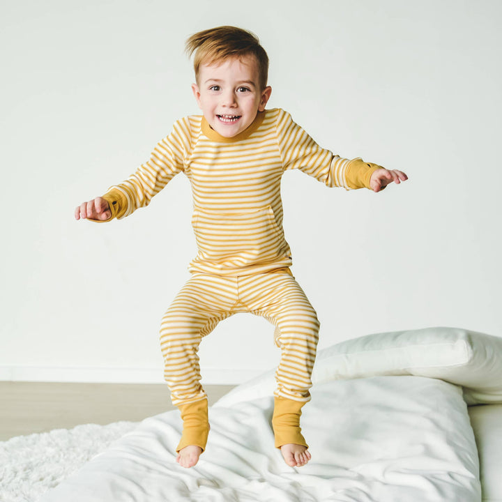 Bamboo Organic Cotton Loungewear - Sun Stripe