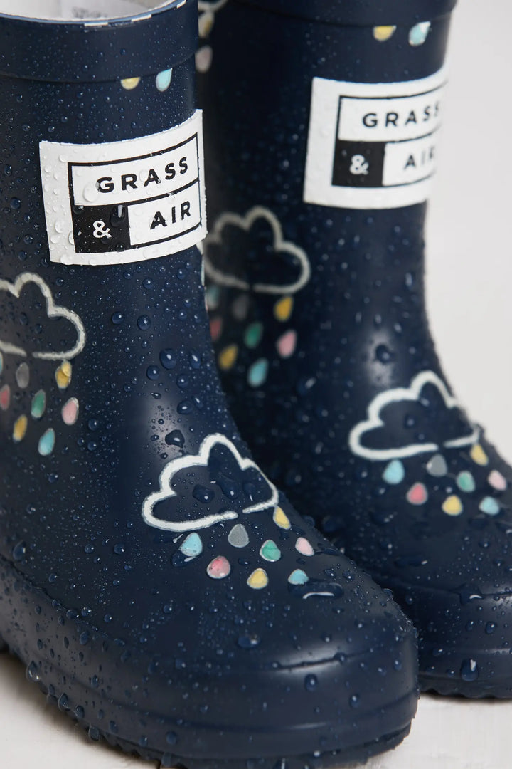 Kids navy wellies clearance