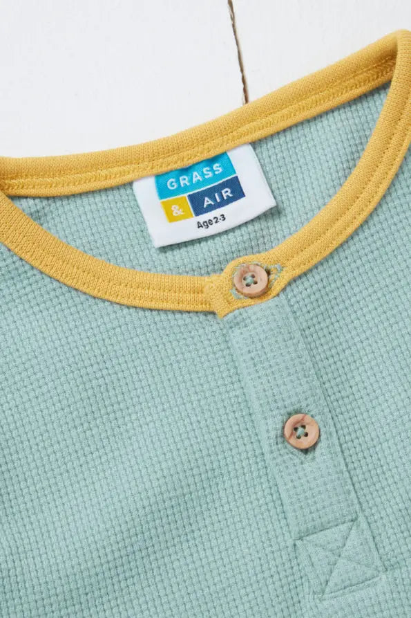 Pistachio Recycled Long Sleeve Waffle Top