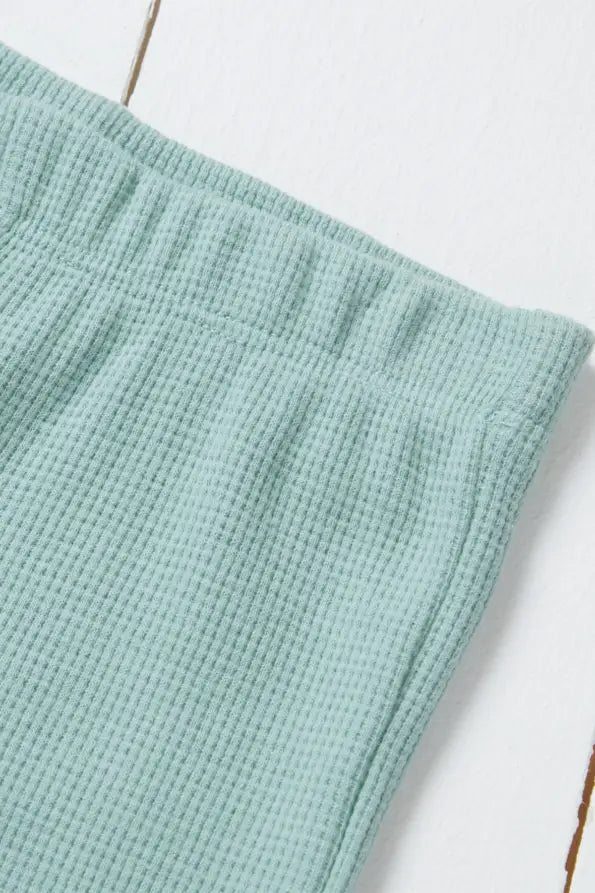 Pistachio Recycled Long Sleeve Waffle Leggings