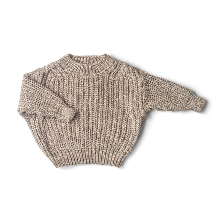 Goumikids | Baby/Kids Organic Cotton Chunky Knit Sweater - Pecan