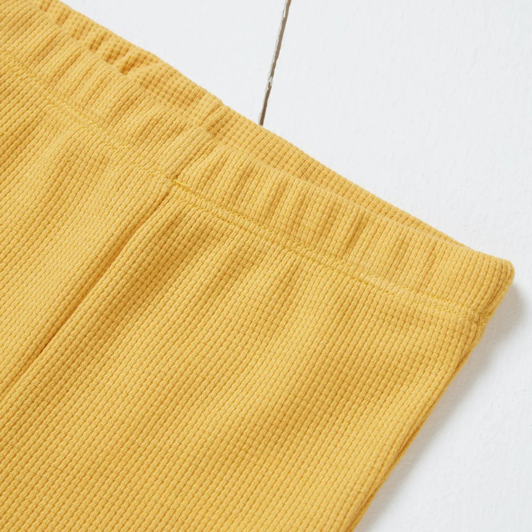 Ochre Recycled Long Sleeve Waffle Leggings