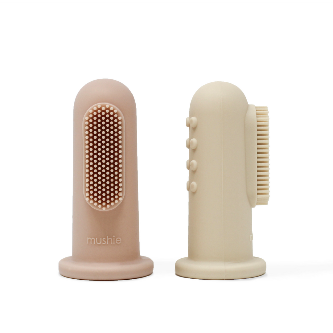 Finger Toothbrush 2 pack - Shifting Sand/Blush