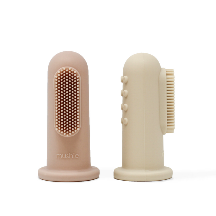 Finger Toothbrush 2 pack - Shifting Sand/Blush