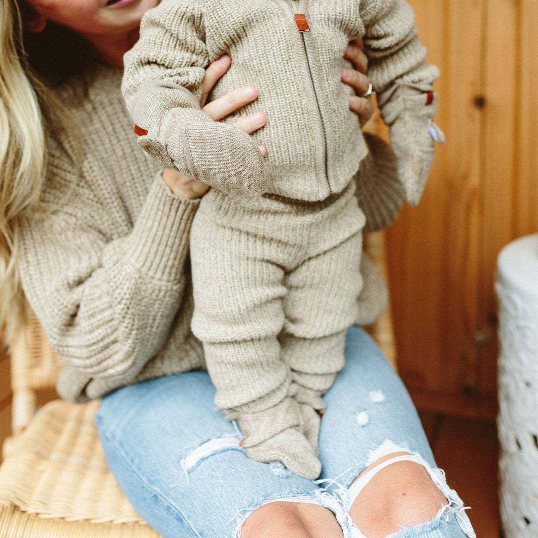 Goumikids | Baby/Kids Organic Cotton Knit Pants - Pecan