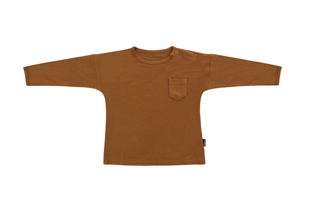 BELAN.J Long Sleeve Pocket Tee | Toffee