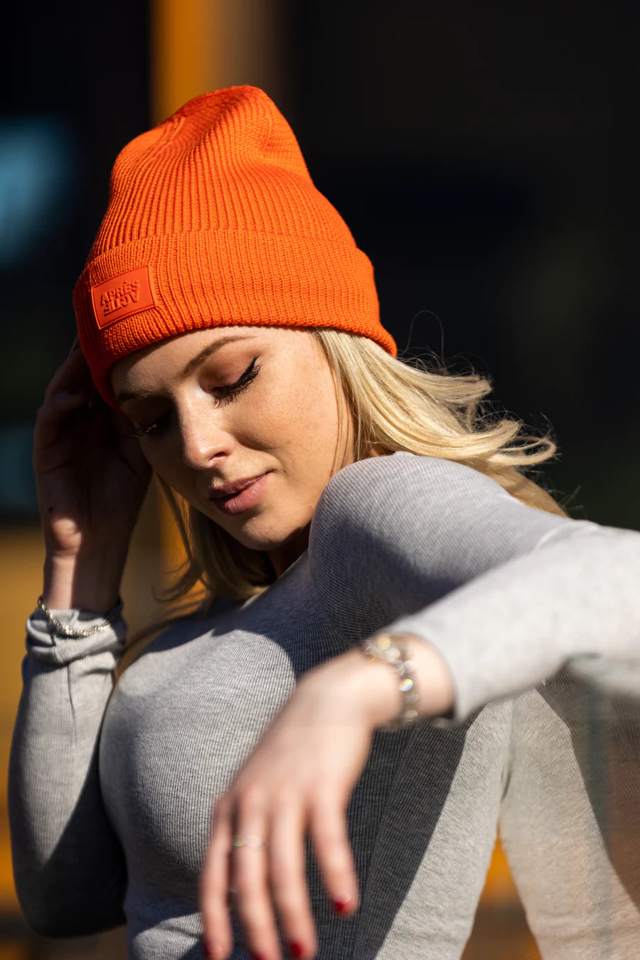 APRES ACTIF - 100% Merino Wool Beanie | Orange