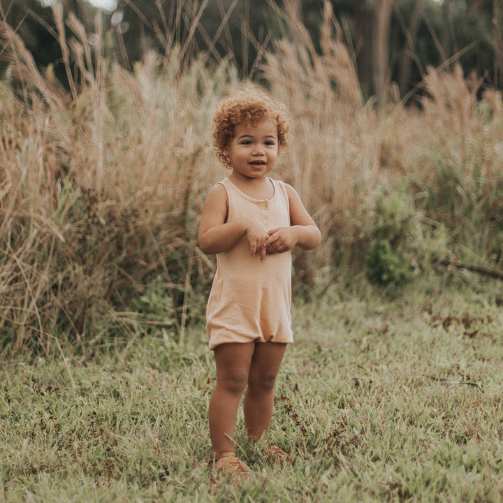 Bamboo Organic Cotton Romper - Poppy