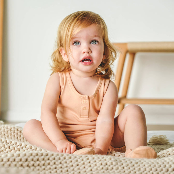 Bamboo Organic Cotton Romper - Poppy