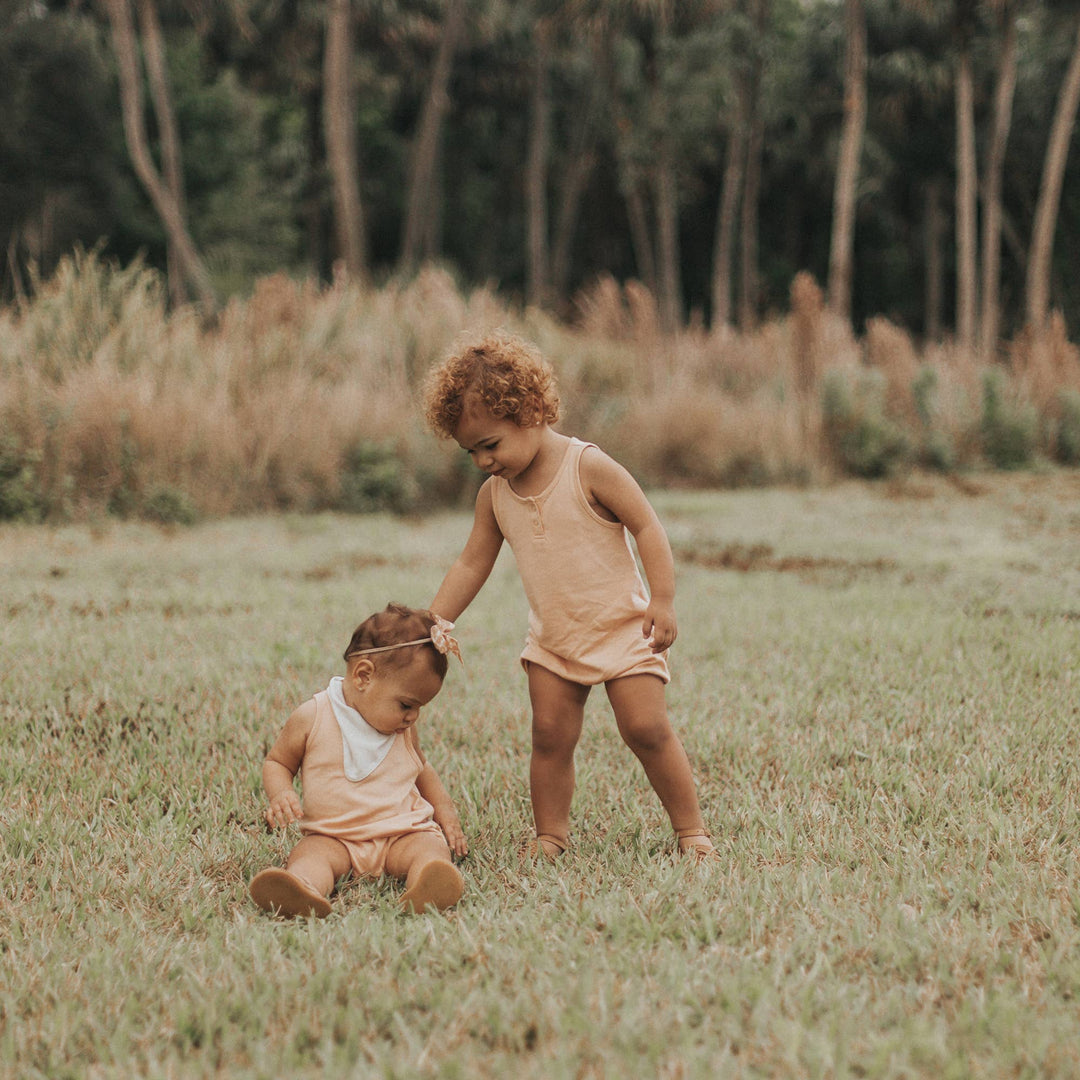 Bamboo Organic Cotton Romper - Poppy